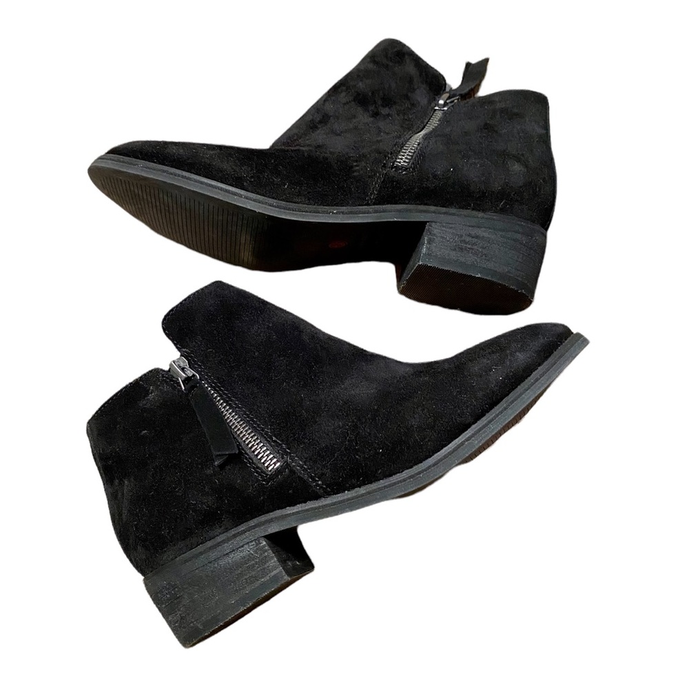 BLONDO BLACK SUEDE WATERPROOF ANKLE BOOTS SIDE ZIPS SIZE 6.5 $150 LIKE NEW BOOTS